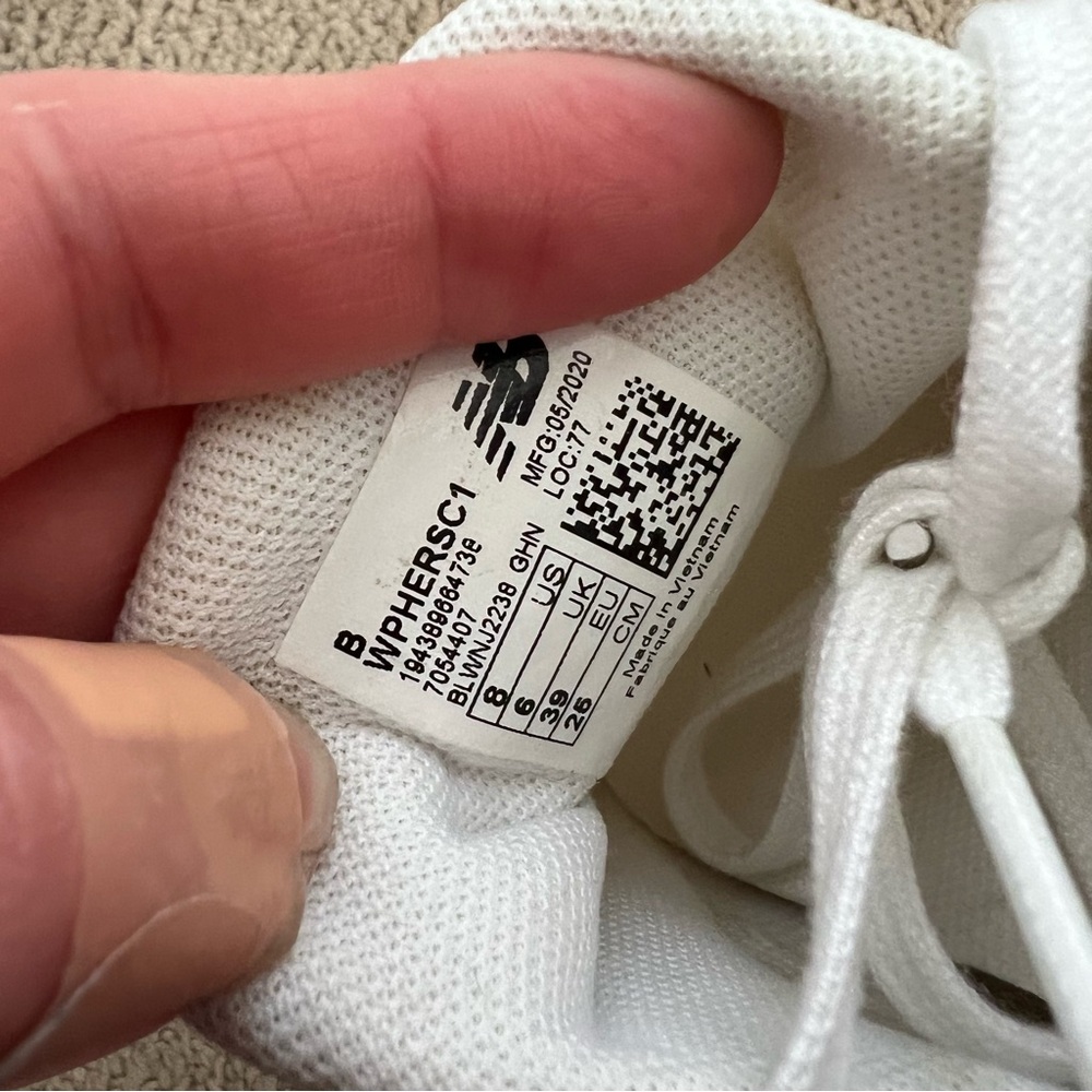 New Balance White and Light Gray Athletic Running Shoes - Picture 7 of 7